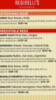 Reginelli's Pizzeria menu