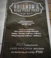 Brienzo's Wood Fired Pizza food