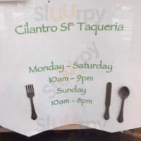 Cilantro Sf Taqueria food