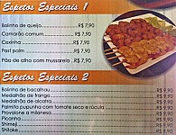 Tirreno's menu