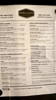 Bistro On Main, Manchester menu