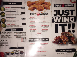 Fire Wings menu