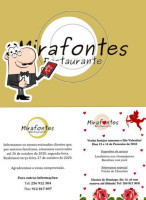 Mirafontes menu