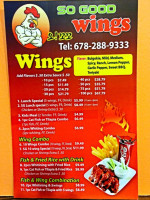 So Good Chicken Wings menu