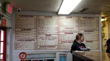 Shane's Rib Shack menu