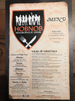 Hobnob Neighborhood Tavern menu