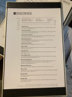 The Shores menu