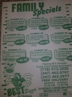 Best Pizza menu
