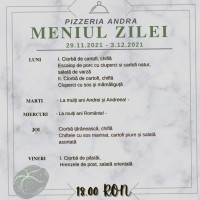 Pizzerie menu