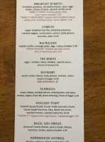 Walden's Coffeehouse menu