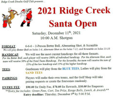 Ridge Creek Golf Club-dinuba Three Finger Jacks menu