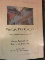 Visalia Tea Garden menu
