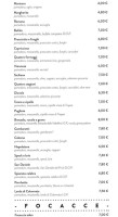 Pizzeria Al Sole menu