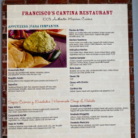 Francisco’s Cantina menu