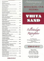 Hvita Sand menu