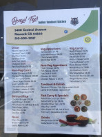 Bengal Tiger Food menu