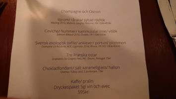 Bistro Grodlår Timjan menu