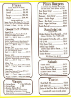 Letchworth Pines menu