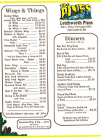 Letchworth Pines menu