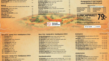 Pizzeria Babylon menu