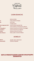 Braceria Caputi Macelleria -sede Invernale menu