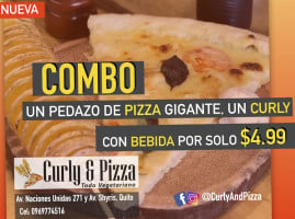 Curly Pizza menu