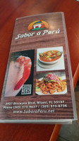 sabor a peru menu