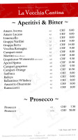 La Vecchia Cantina menu