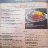 The Red Caboose Cafe menu