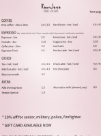 Raonjena Coffee Dessert menu