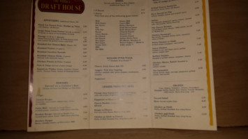 Monaca Draft House menu