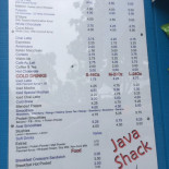 The Java Shack Cardápio