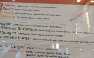 Rando Burger menu
