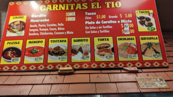 El Tio Carnitas menu