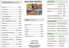 Pearlridge Farmers Market menu