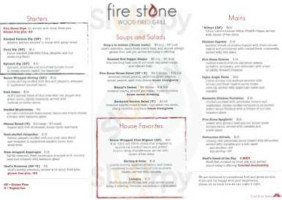 Fire Stone Wood Fired Grill menu