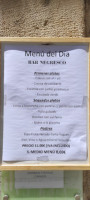 Negresco menu