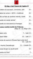 Auberge Communale Du Grand Donzel menu
