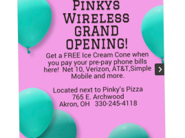 Pinky's Pizza food