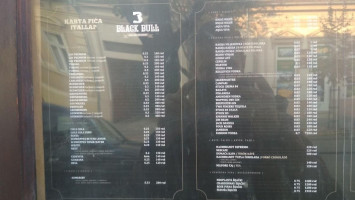 Black Bull menu