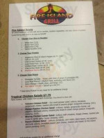 Fire Island Grill menu