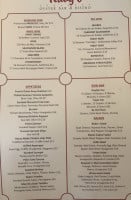 Ruby's Oyster Bar and Bistro menu