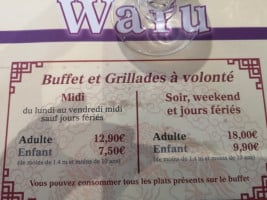 Wafu Buffet a Volonte menu