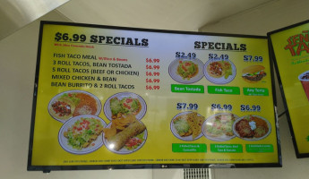 Tacos El Paisa menu