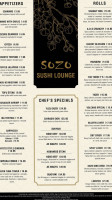 Sozo Sushi menu