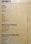 Landmark Hotel Bar menu