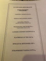 La Locanda menu