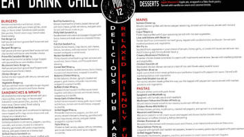 Pub 12 menu