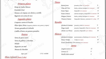 L'alfil menu