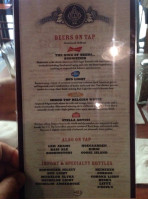 Beers Of The World menu
